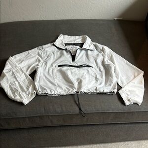 White Windbreaker Jacket